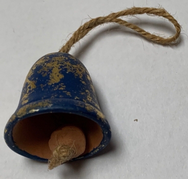 Glocke aus Keramik, blau gold gesprenkelt